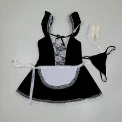 Sexy uniform with lace maid outfit