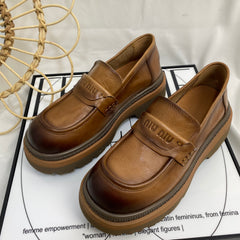 Hand-Scratched Slip-On Loafers
