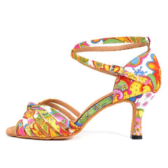 Women's Satin Customized Heel DanceShoes Ballroom Dance Shoes