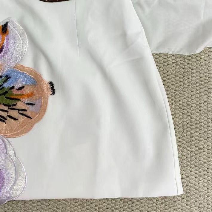 3D Floral A-Line Dress