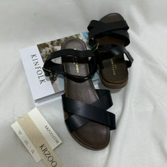 Genuine Leather Cross-Strap Sandals