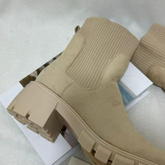 Mid-Calf Platform Combat Boots