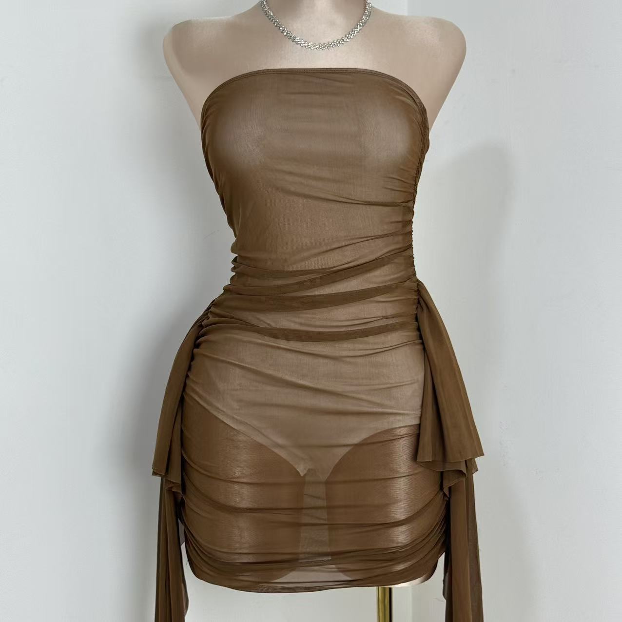 Sleeveless Strapless Flowy Dress