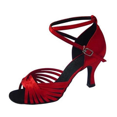 Women's Satin Customized Heel Ballroom Dance Shoes Latin Dance Shoes