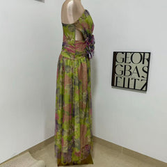 Party Mesh One-Shoulder Dress