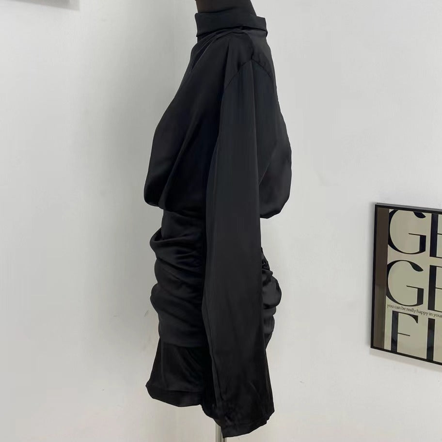 Long-Sleeved Hip-Hugging Slim Dress
