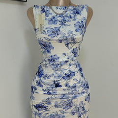 Sweet Floral Slim-Fit Dress