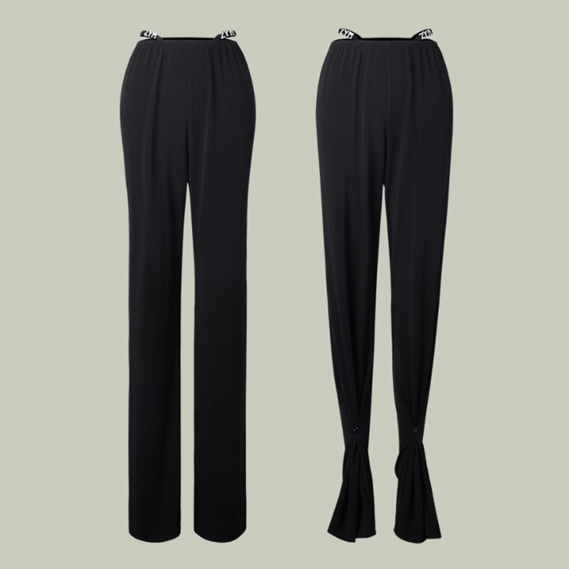 Women's High Waist Pants Latin Dance Wear Training Performance Pants