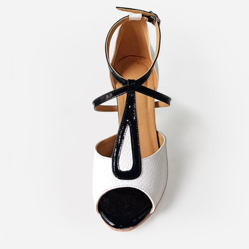 Women's Leatherette Customized Heel Ballroom Salsa Latin Dance Shoes