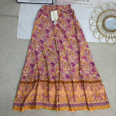 Loose and tight fringed half skirt