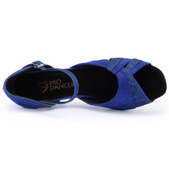Women's Sequin Suede Leather 7.5cm Ballroom Dance Shoes/Latin Shoes