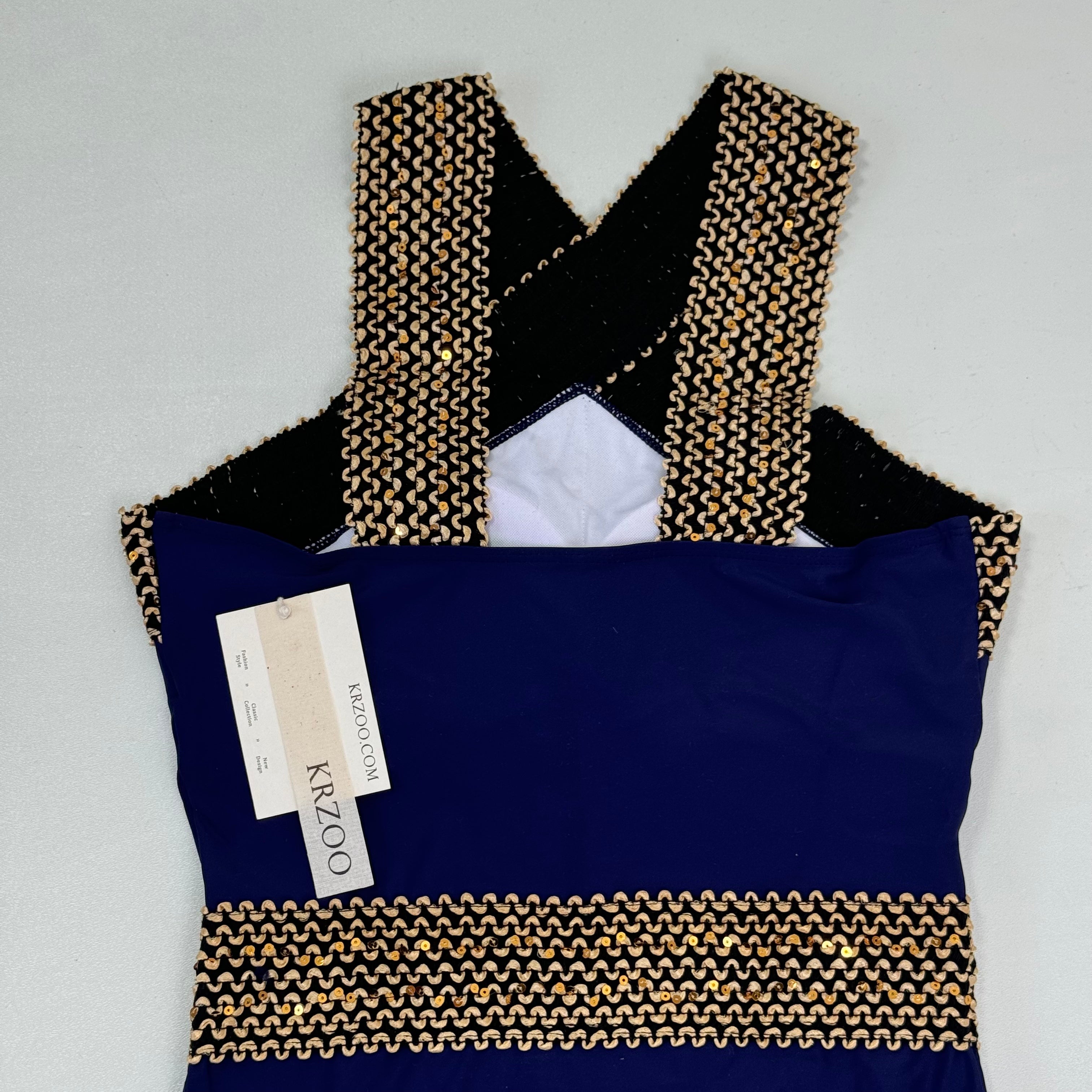 Gold thread bikini swimsuit