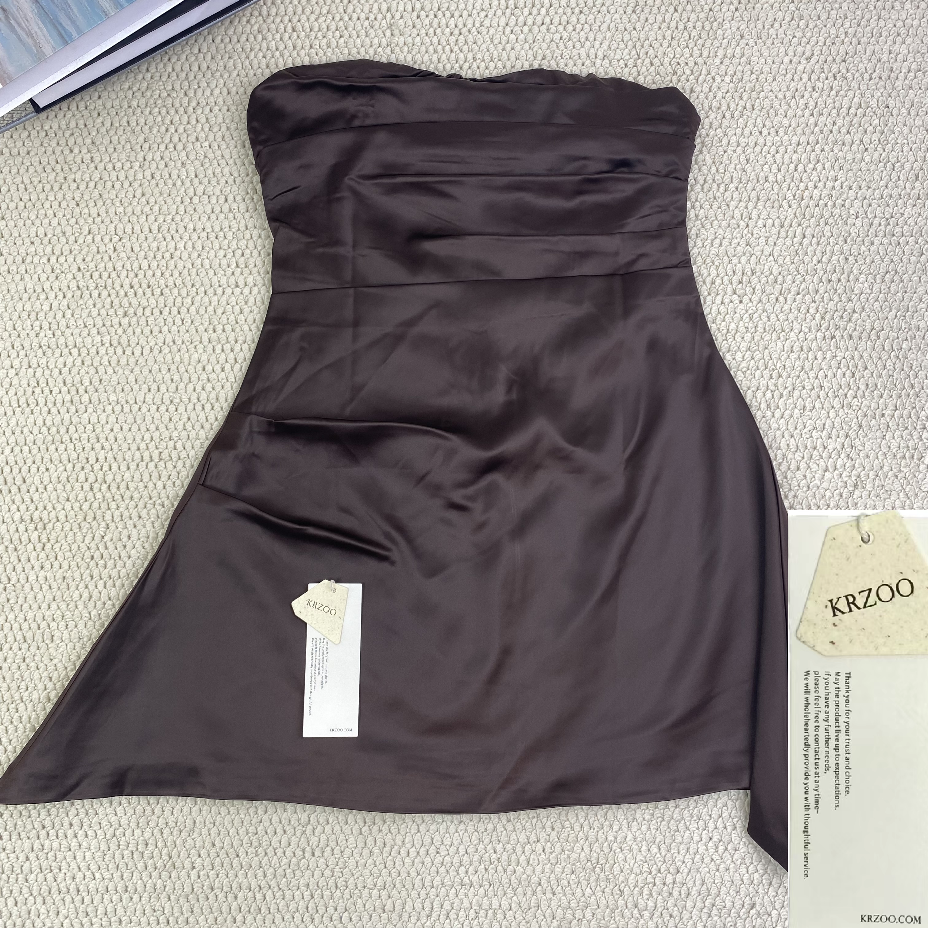 Ruffled waist-hugging off-the-shoulder dress