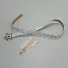 Pentagram alloy buckle star full-hole belt