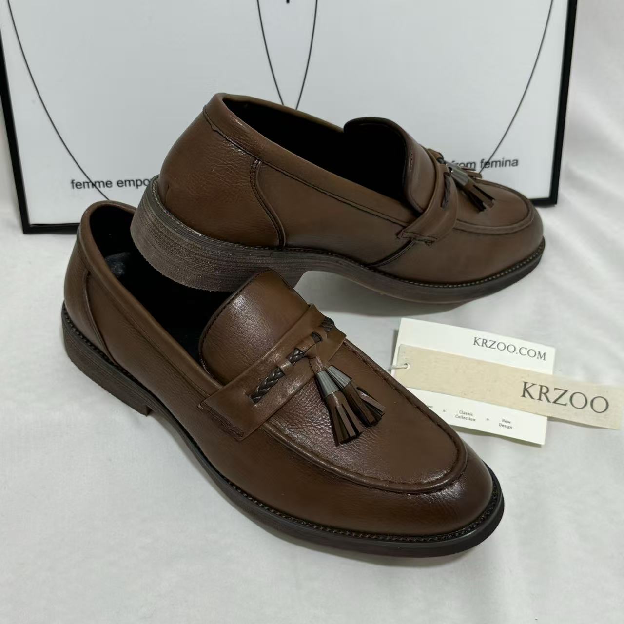 Casual Leather Shoes with Rubber Soles