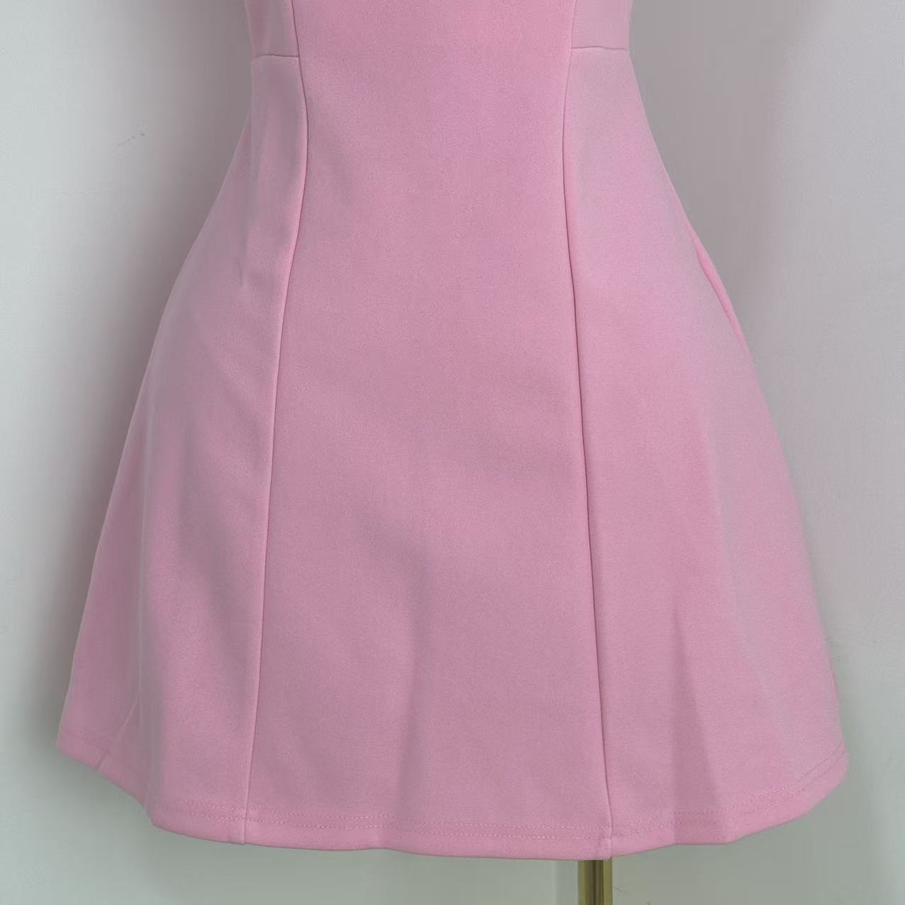 Slim-Fit Backless A-Line Dress