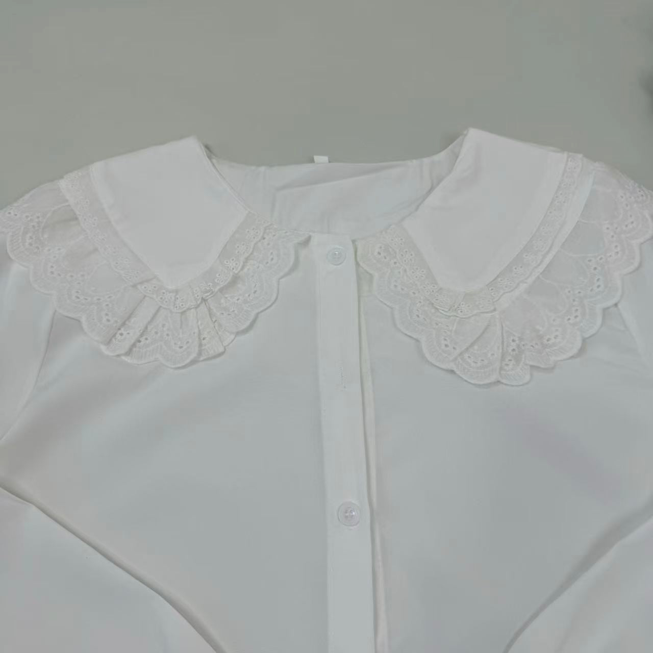 Baby collar shirt with long sleeves