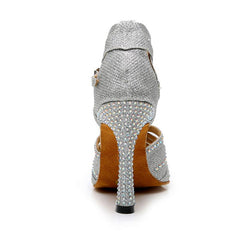 Women's Sparkling Glitter Customized Heel Ballroom Dance Shoes Latin Shoes