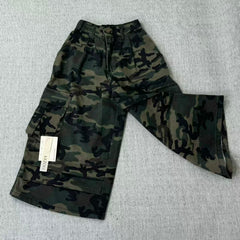 Camouflage five-pocket flared pants