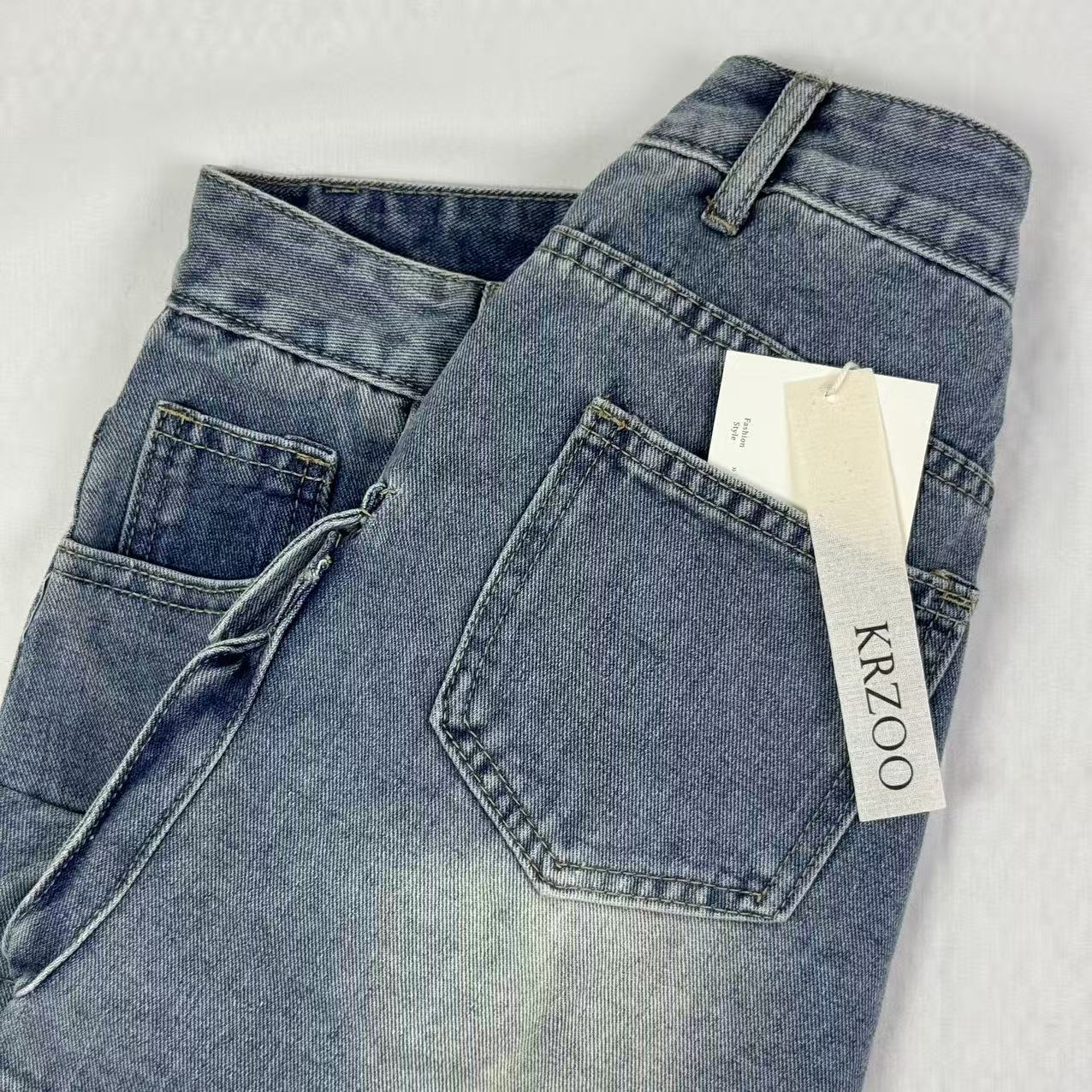 Stretch-fit work pants with pockets short skirt