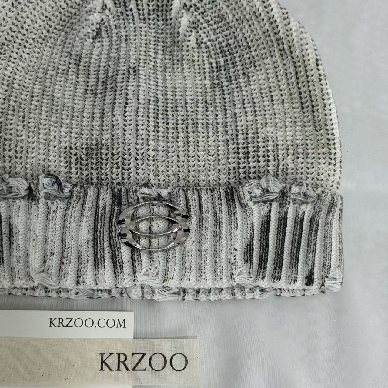 Distressed Ripped Knit Hat