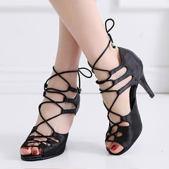 Women's Satin Customized Heel Ballroom Dance Shoes Salsa Latin Dance Shoes