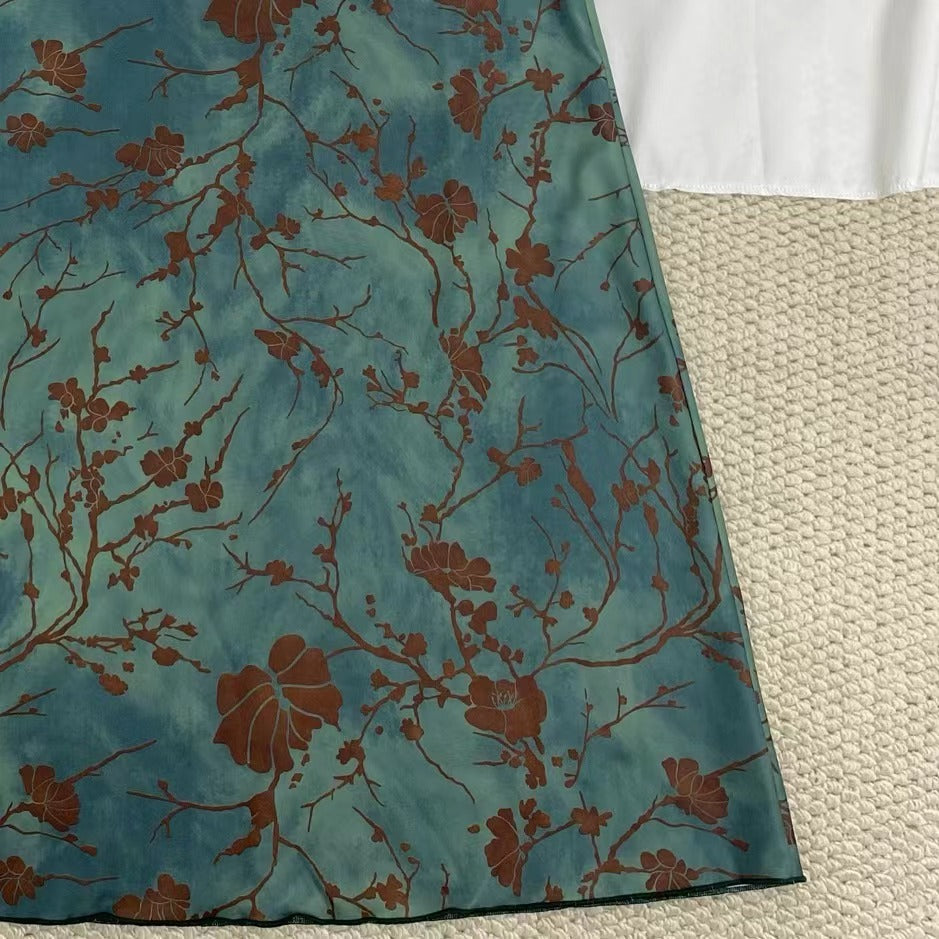 Street Style Vintage Print Skirt