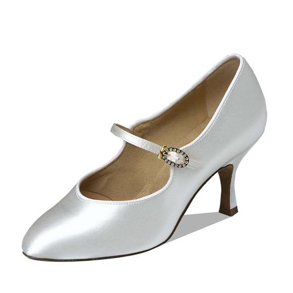 Women's Satin 7.5cm Heel Modern Dance Shoes Ballroom Dance Shoes