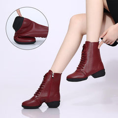Women's Leatherette 4cm Heel With Lace-up Dance Shoes JazShoes
