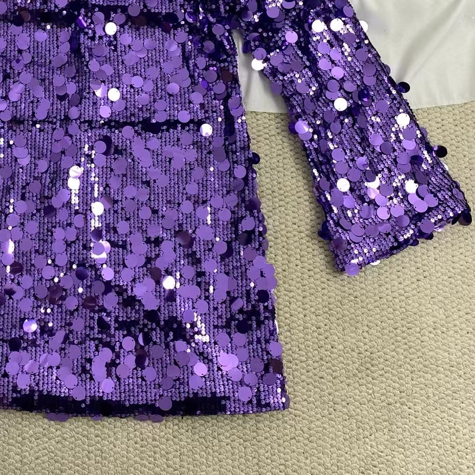 Short Dress With Large Sequins
