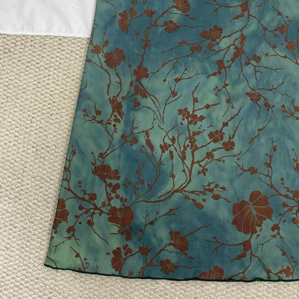 Street Style Vintage Print Skirt