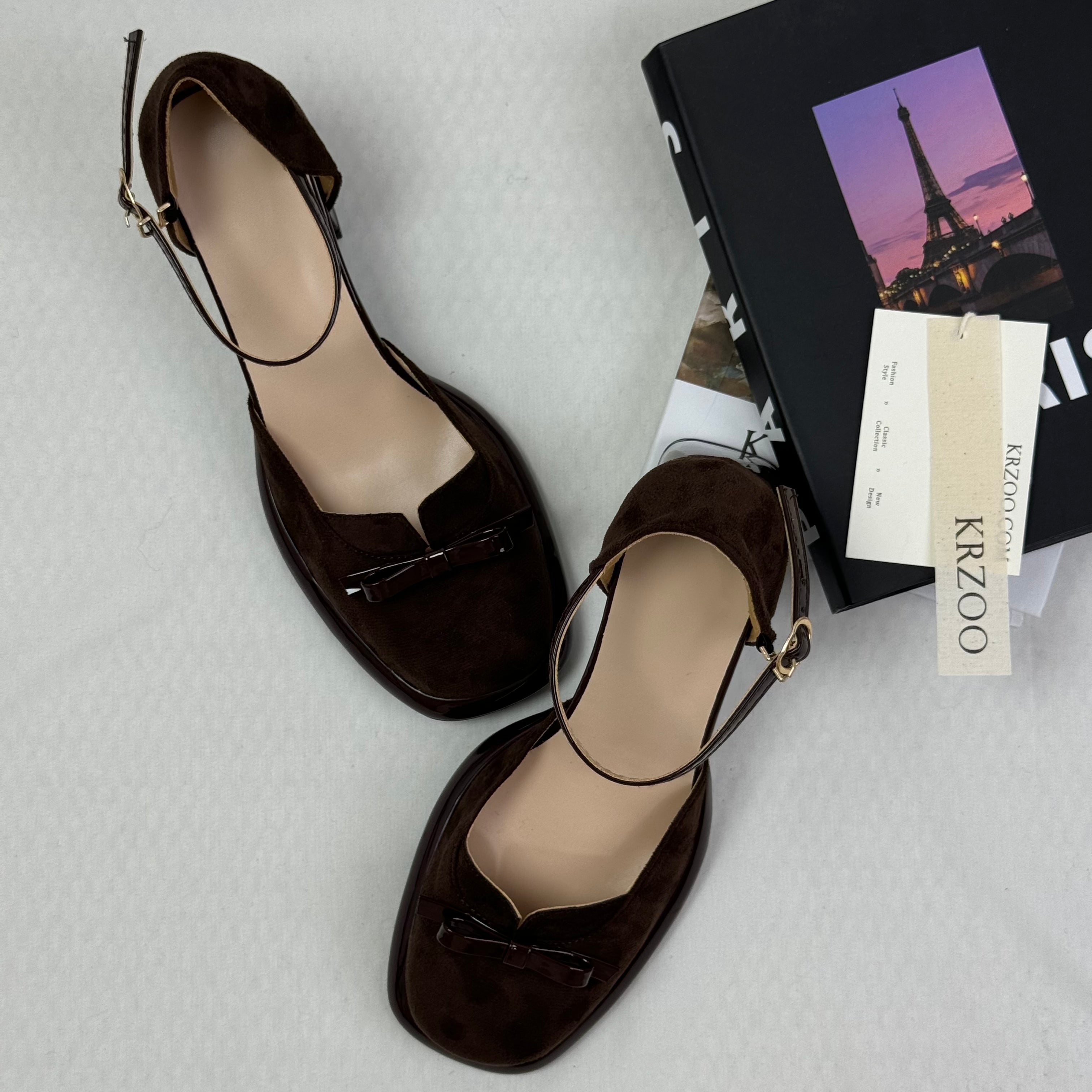 Retro Mary Jane Bow Tie High Heels