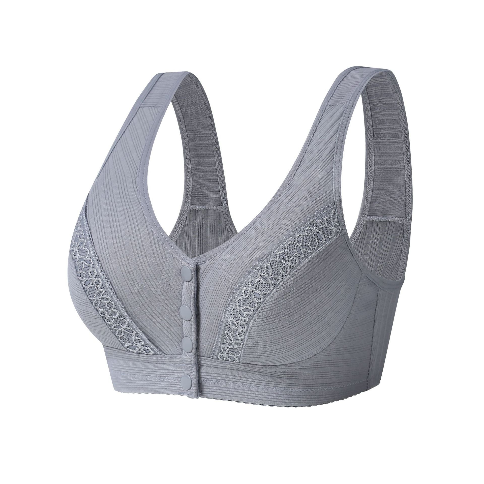 Large size front clasp bra without underwire