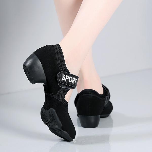 Women's Cloth 3.5cm Heels Ballroom Dance Shoes Teaching & Practice Shoes