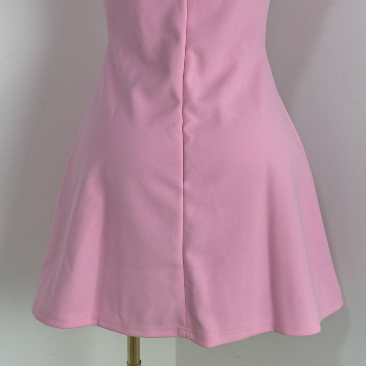 Slim-Fit Backless A-Line Dress