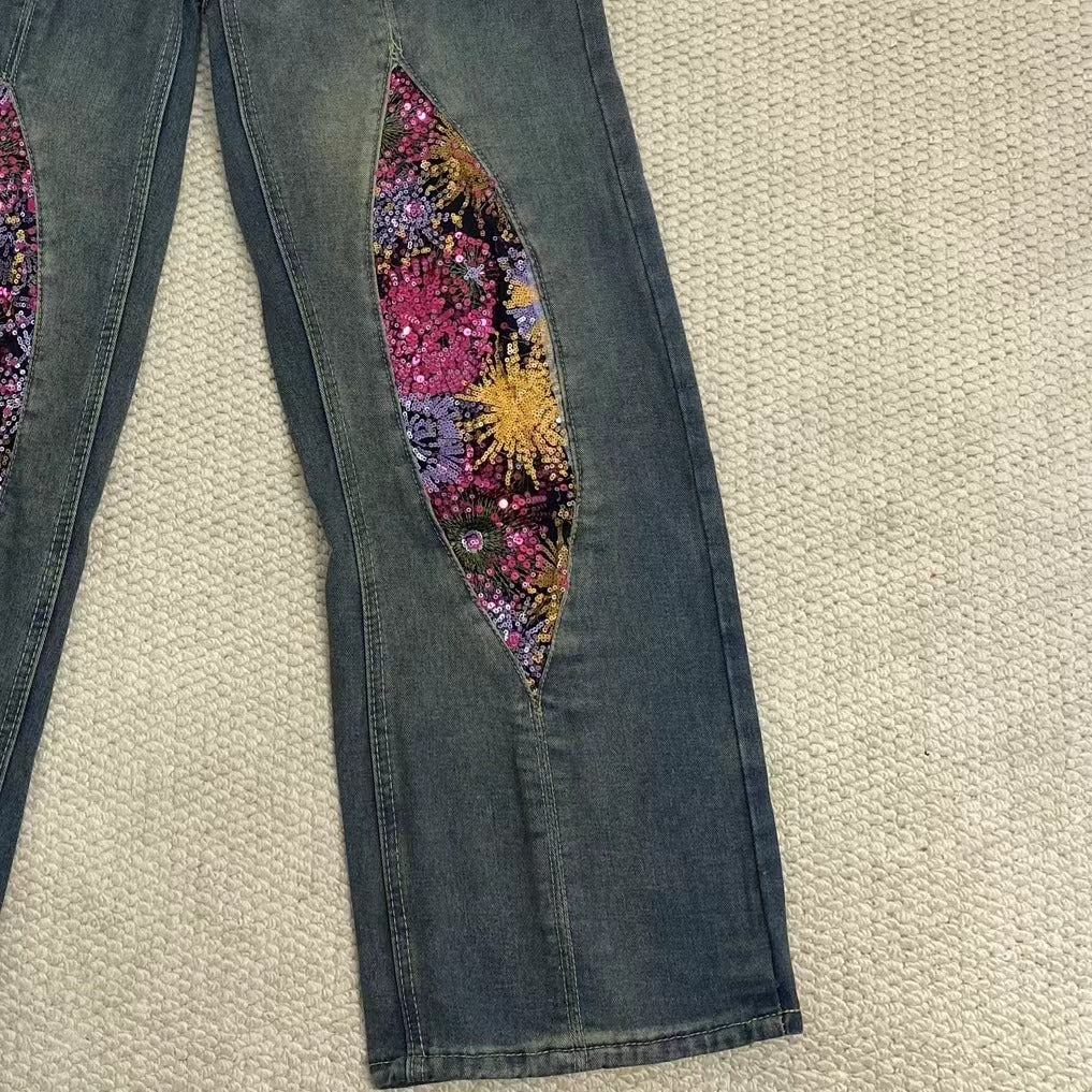 Old Washed Denim Jeans