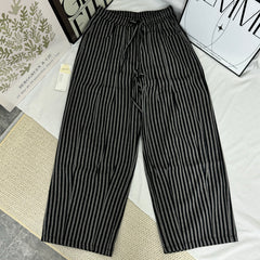 Lazy and draping straight-leg trousers