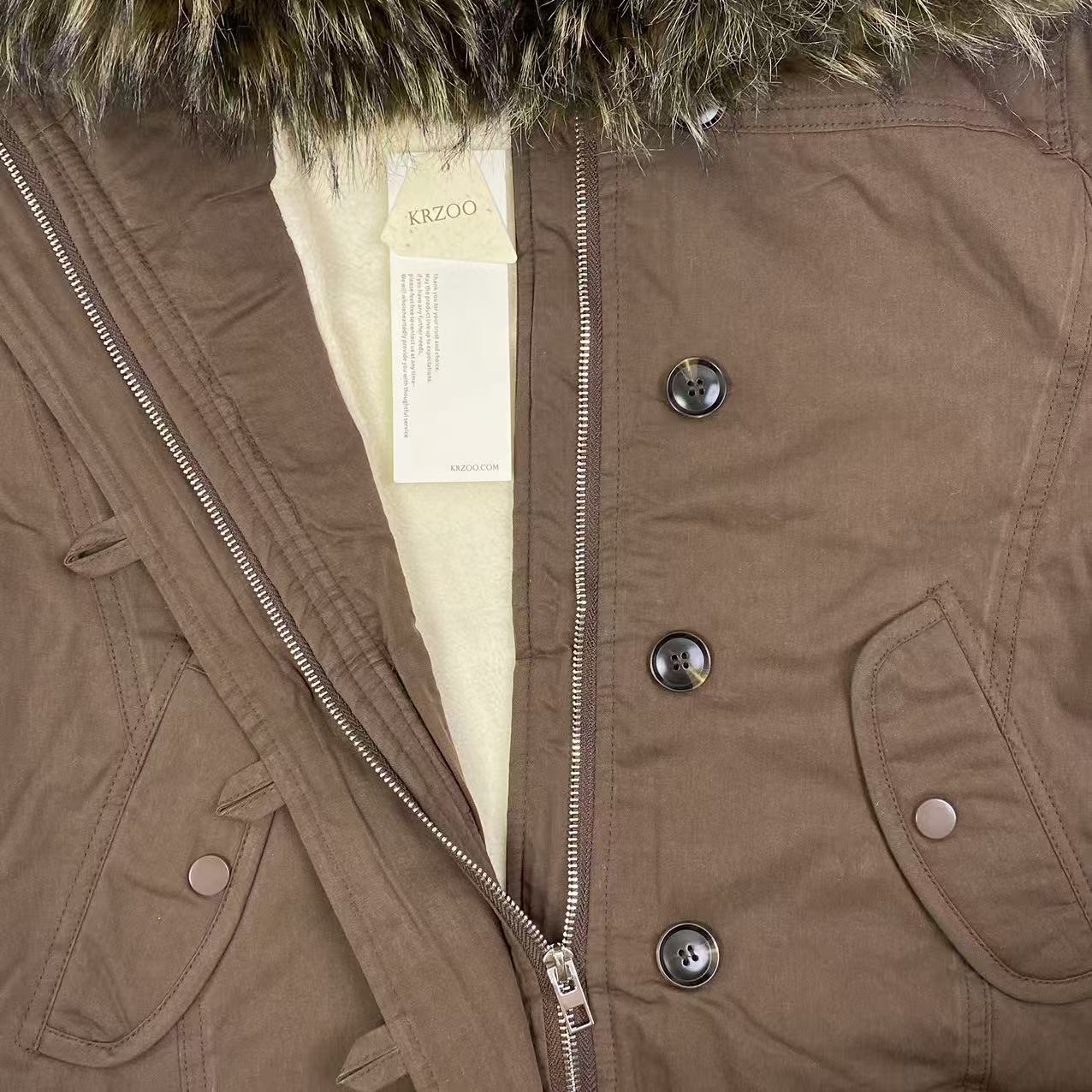 Down-lined hooded jacket short coat