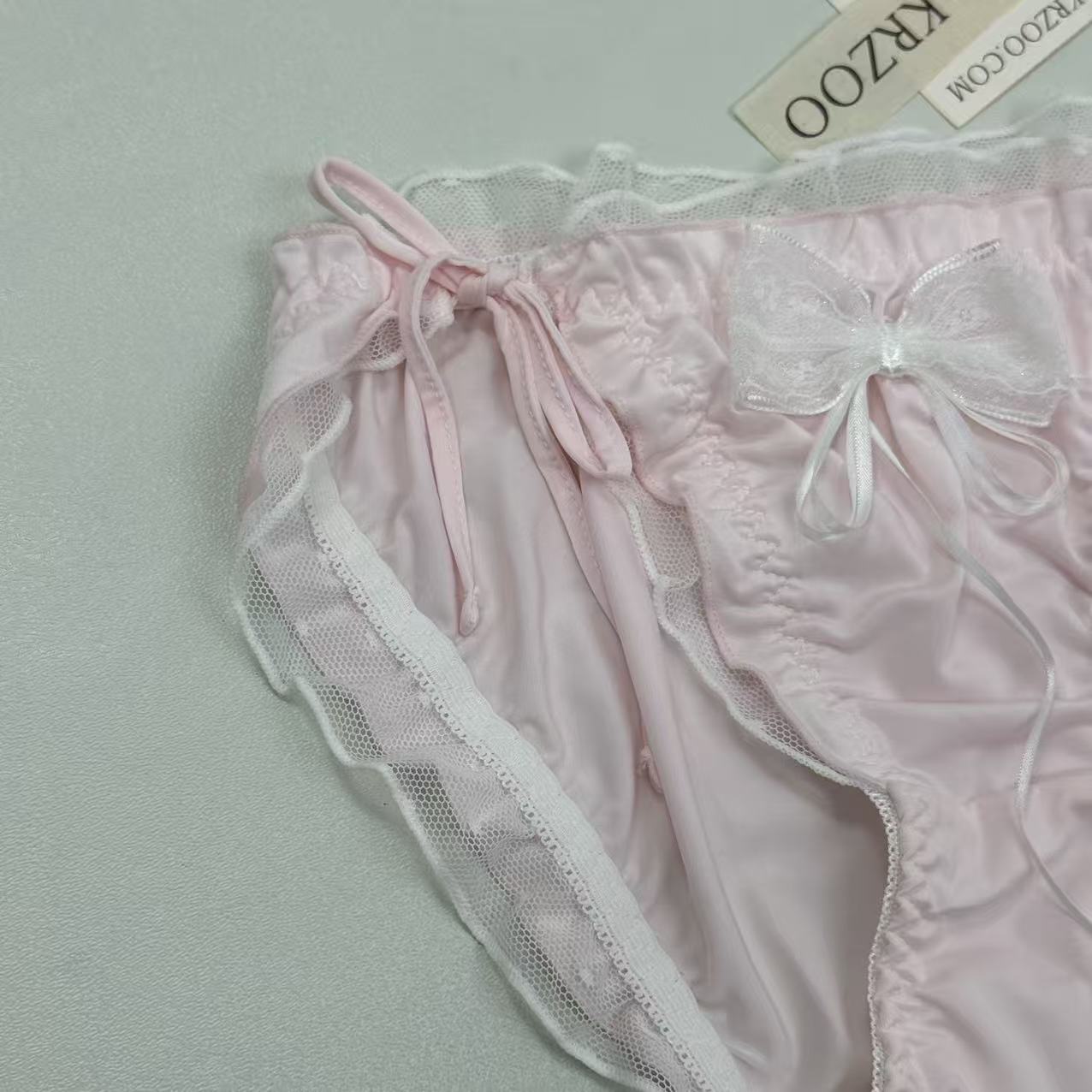 Lace-edged drawstring underpants