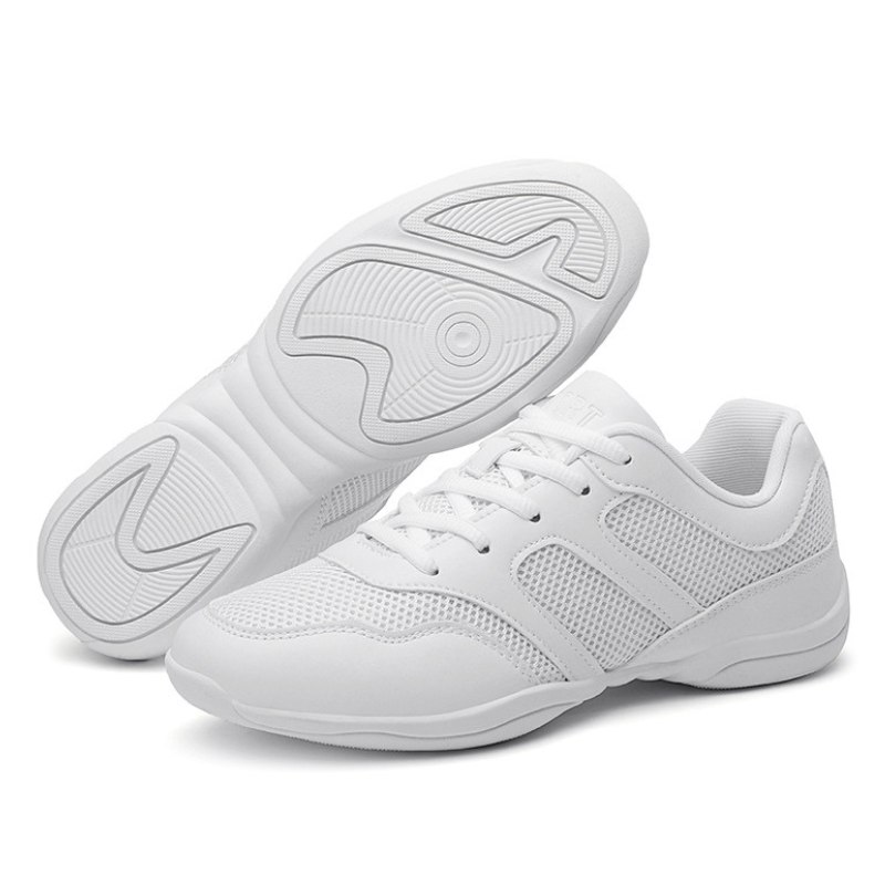 Women's White JazShoes Lace-up Dance Sneakers