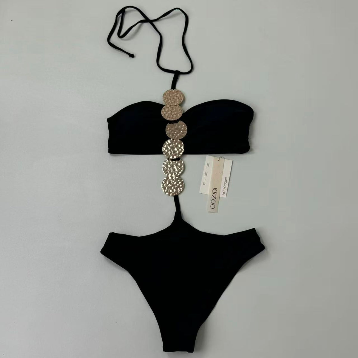 Three-point strap separate swimming suit