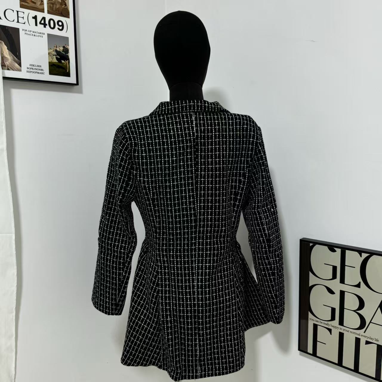 Chanel-Style Double-Breasted Wool Coat