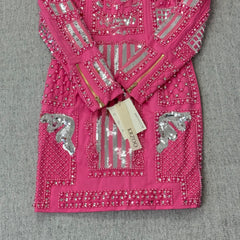 Heavyweight dress with diamond-set beads