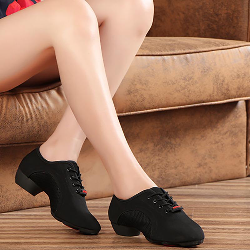 Women's Canvas 3cm Heels Teaching & Practice Shoes Ballroom Dance Shoes
