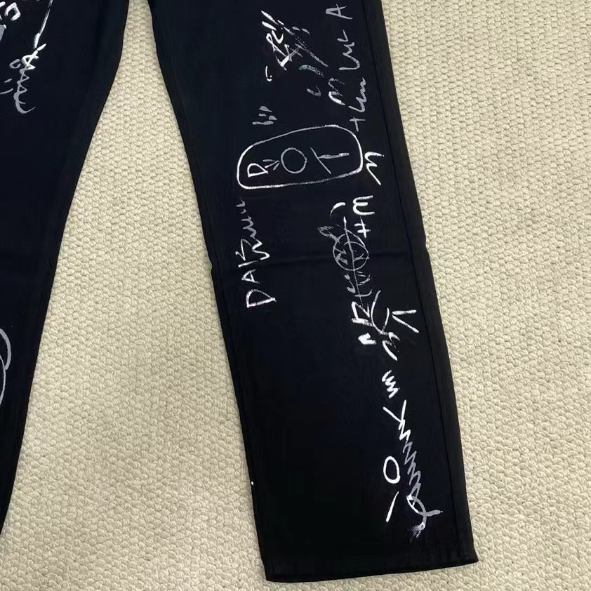 High-Street Style Wide-Leg Casual Trousers