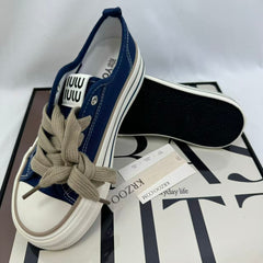 Canvas breathable thick-soled casual sneakers