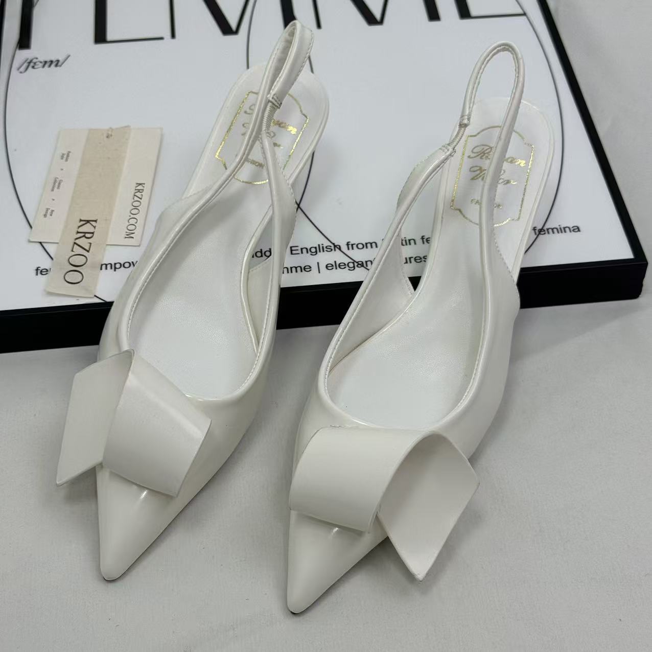 Camellia flower origami pointed-toe high heels