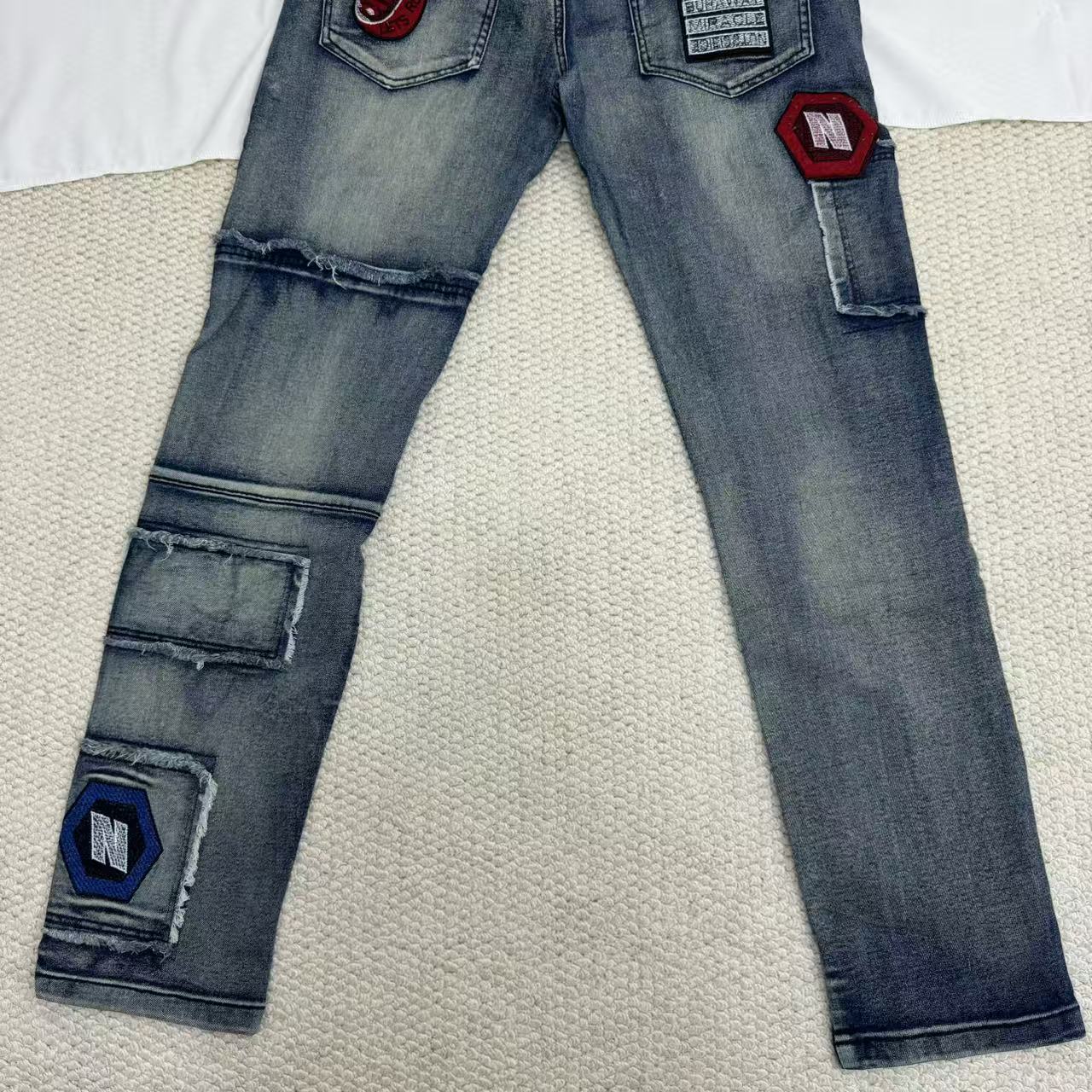 Distressed Vintage-Style Jeans