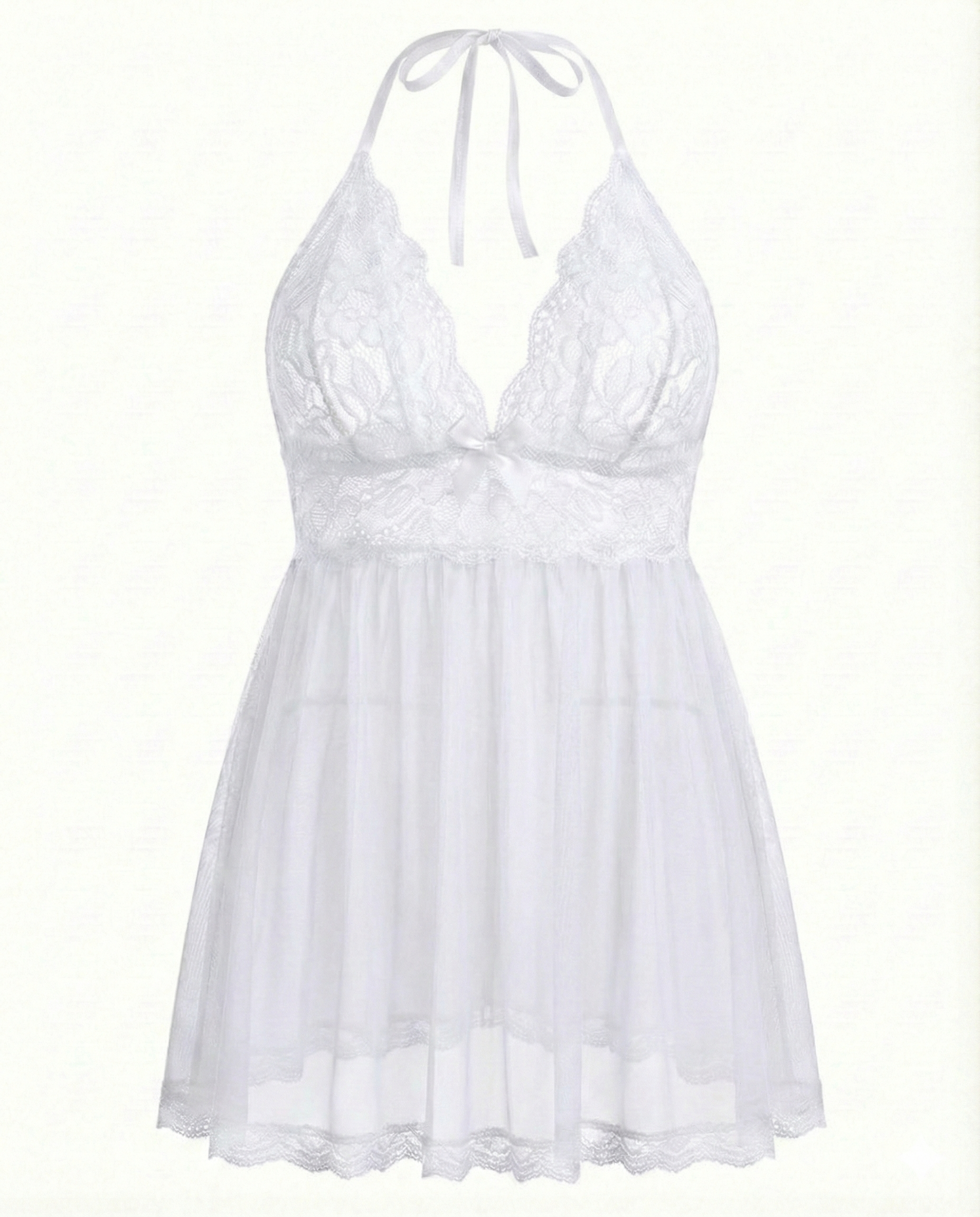 Women's Plus Size Lace Babydoll â€?Mesh Chemise Sleepwear