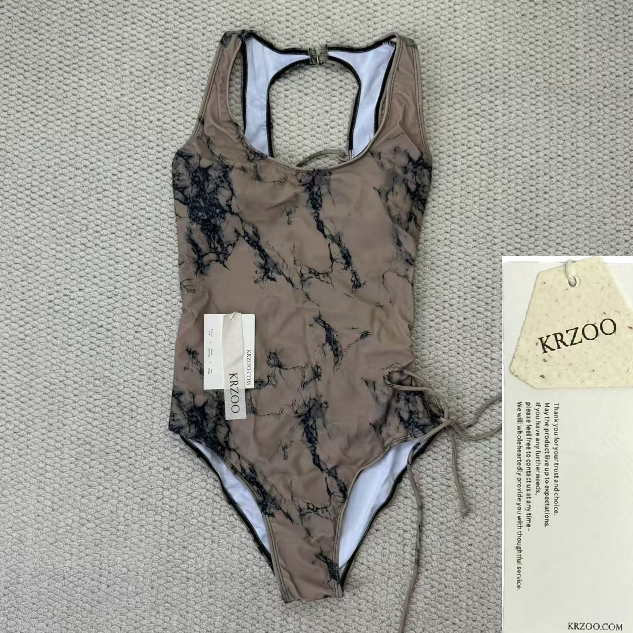 Backless bikini with open straps